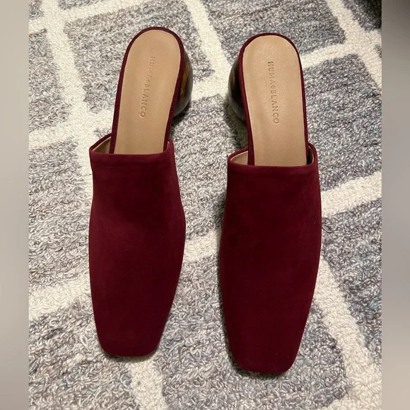Huma Blanco Mina Heeled Mule in Wine - Picture 2 of 4